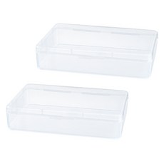 도도리치 튼튼한 에어퍼프 케이스 직사각형, 2개, 투명