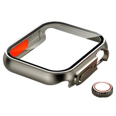 CALYX Ultra Dress Up 全覆蓋鋼化玻璃保護殼 44mm, 鈦金屬