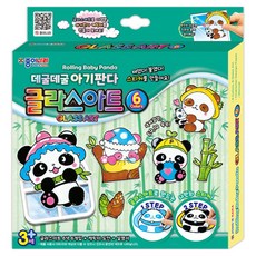 JONG IE NARA 滾滾小熊貓玻璃彩繪6件組, 1套, 混合色