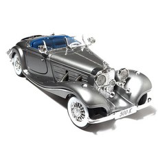 Maisto 1:18 梅賽德斯-賓士 500K TYP 1936 高級壓鑄汽車模型, 灰色, 1個