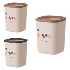 abm 奶油風格迷你開放式垃圾桶 3入, 隨機出貨