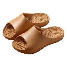 unhve 時尚指壓拖鞋組 230, 1套, 02 棕色