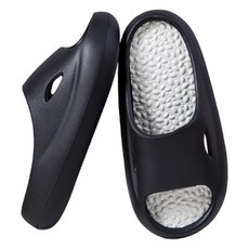언헤브 투톤 유니크 지압 슬리퍼 260, 03 블랙, 1세트
