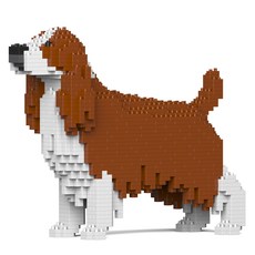 英國史賓格犬 狗狗積木 大型 M, 1個, 棕色