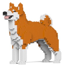 秋田犬狗狗積木 大型 M, 1個, 棕色