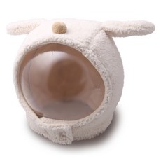 Monsieur 幼兒兔子鼻頭毛球保暖防寒帽