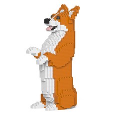 站姿威爾斯柯基犬積木 大型 M, 棕色, 1個