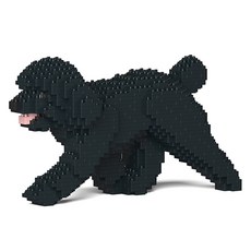 步行玩具貴賓犬積木 大型 M, 黑色, 1個