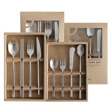 NICOTT Here 雙人新婚餐具16件全套組, Silver, 1個, 餐具16件組