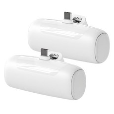 에토프 도킹 일체형 미니 무선 보조배터리 5000mAh C타입 2개, SPE-PA5GPQCP, 화이트