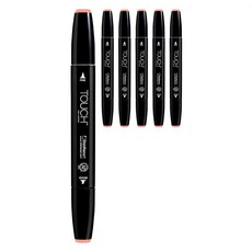 터치 트윈 마카 R140 LIGHT ORANGE, 6개, 단품