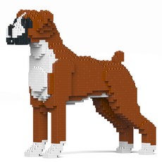 拳師犬狗狗積木 大型 M, 深棕色, 1個