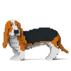 巴吉度獵犬 狗狗積木 大型 M, 1個, 棕色