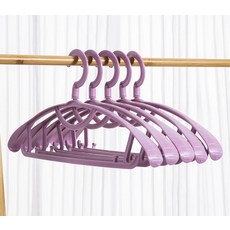 리빙그리고홈 넓은 어깨 논슬립 헤드회전형 어깨뿔방지 옷걸이, 퍼플, 20개