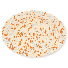 크로우캐년홈 스파클 오발 플레이트 SP94, 라이트블루오렌지, 1개