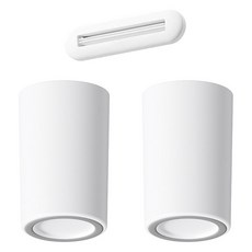 MONACO OLIVE 浴室平定 輕鬆節省牙膏擠壓器 + 防滑漱口杯 2入組, 1套, 現代白