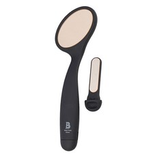 Bebe Foot Glass 第7季 美甲拋光雙面足部去角質器 黑色, 1入, 1個