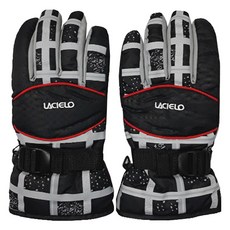 라시엘로 남성용 방한 방수 스키장갑 양손세트 LAM-1909, 블랙, 1세트