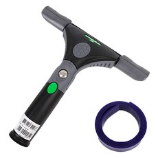 UNGER 安佳 招牌施工 貼膜用刮刀 EN000+AC200 + 硬刀片 1m TM73-1 套組 普及型, 1套, 黑色+藍色, 新手用清潔刮刀(EN000+AC200)+硬刮片(TM73-1)