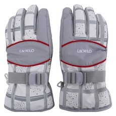 LACIELO 男士防寒防水滑雪手套 雙手套組 LAM-1909, 白色