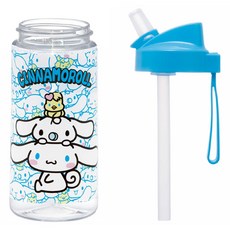 Skater 矽膠吸管水壺 PSTB5, 三麗鷗 天空藍, 1個, 500ml