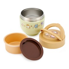 Skater 抗菌不鏽鋼保溫配菜碗一體成型 540ml LDNO6AG, 1套, 任天堂