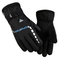 生活智慧 防寒防水滑雪板手套 雙手組 B款, 藍色