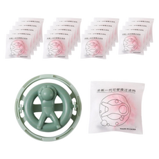 킹스로드 깔끔 흡착 세탁볼 + 필터망 20p 세트, 그린(세탁볼), 1세트