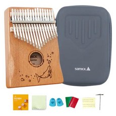 samick 卡林巴 鯨魚造型 全單板桃花心木 17音 + 硬殼套組, 1套