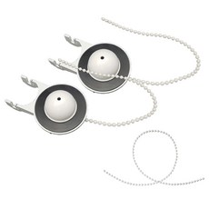 DOOJIN 浴室PVC馬桶塞2入 + 備用珠鍊組, 白色
