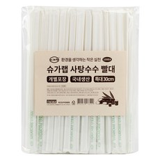 SUGARLAB 甘蔗吸管 30cm 特大, 100入, 1個