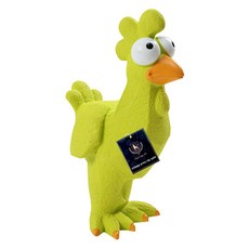 DING DONG PET 寵物胖嘟嘟動物啾啾乳膠玩具, 1個, 小雞 綠色