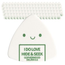 Gopher Wood Delrin 三角形撥片 綠色, 100個