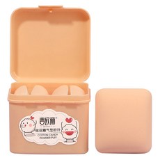 myonly 파워 사각형 에어 퍼프 4p + 케이스 세트, 1세트