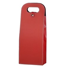 Royhome PU皮革紅酒禮品袋, 2入紅色, 1個