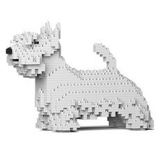 蘇格蘭㹴犬積木 大型 M, 白色, 1個