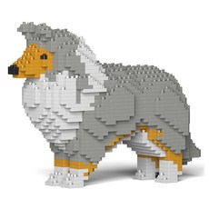 喜樂蒂牧羊犬 狗狗積木 大型 M, 1個, 灰色