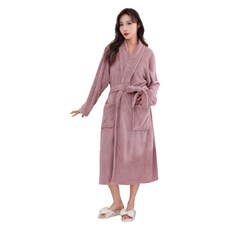 柔軟大型素色浴袍, 1個, 0817 淺紫色