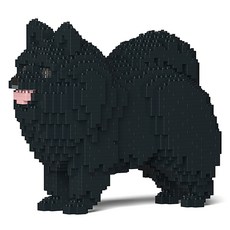 포메라니안 강아지 블럭 대형 M, 블랙, 1개
