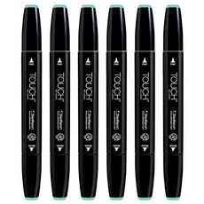 터치 신한 트윈마카 터쿼이즈 블루 B68번, 6개, 1색