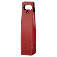 Roiwing 頂級PU皮革紅酒禮品袋, 單瓶裝 紅色, 1個