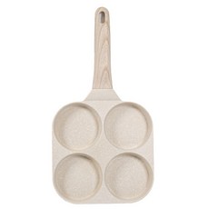 UNIQUE HOUSE HOME DECO IH電磁爐適用 圓形四格煎蛋鍋, 18.5cm, 1個