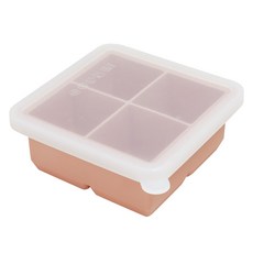 LILIVE 矽膠方形4格Highball大冰塊製冰盒, 煙燻粉, 1個