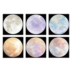 Allode 宇宙行星便條紙6種套組, 1套, 混合顏色
