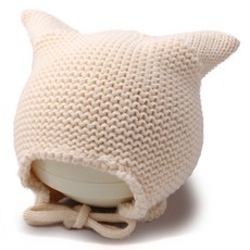 Mouche 兒童貓咪飛行員針織帽