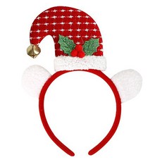 딥톡 크리스마스 파티 헤어 악세사리 머리띠 DT0384, 방울양말, 1개