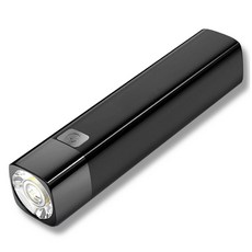 데일리라이프 휴대용 LED 충전식 손전등, 블랙, 1개