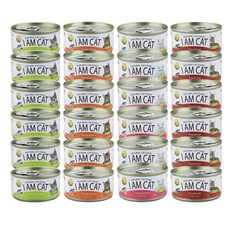 아이엠캣 고양이 유산균 주식캔 80g x 24p 세트, 그레이비 콤보, 1세트
