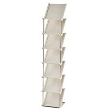 Royhome 現代簡約不鏽鋼桿簡易組裝鞋架, 7層, 米色