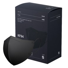 맘편히마스크 새부리형 마스크 소형 KF94, 50개입, 1개, 블랙